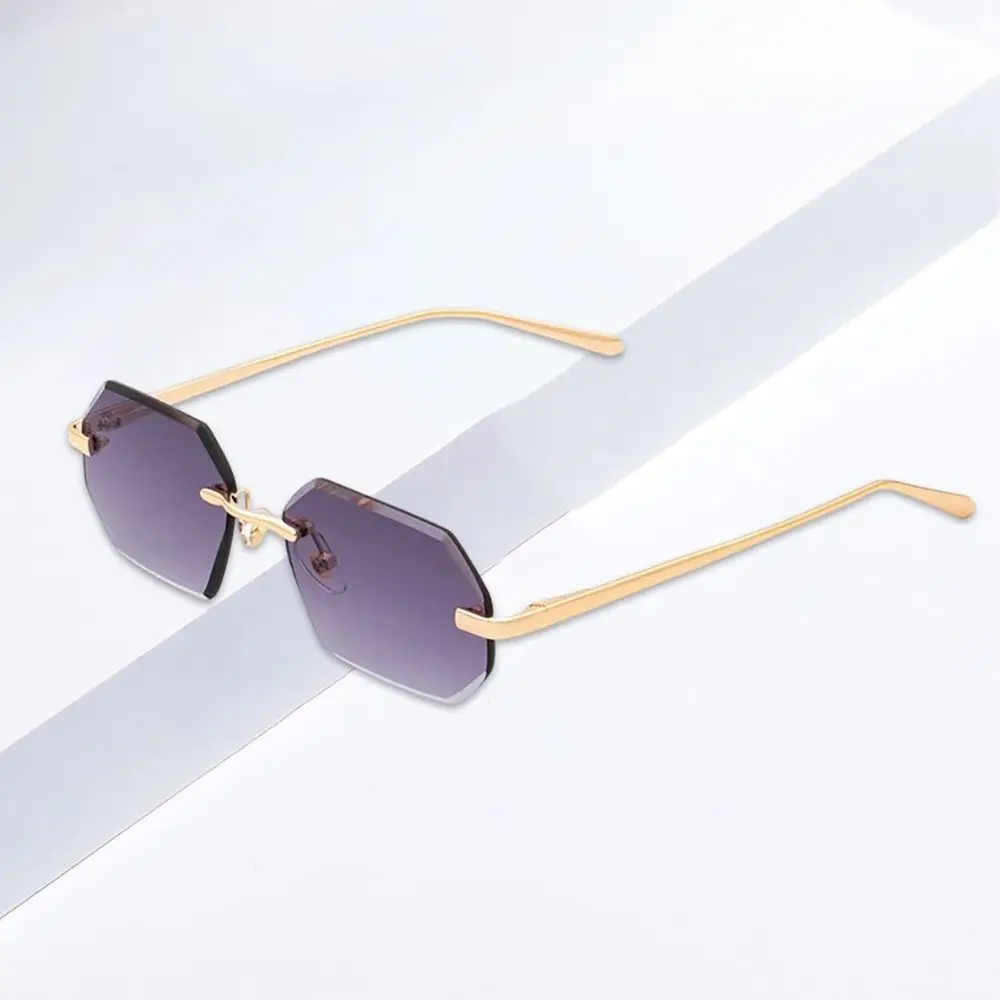 شخصية متعدد الألوان نظارات شمسية العناية بالرؤية خمر بدون إطار النظارات الشمسية أزياء خفيفة الوزن الرجال UV400 نظارات التصوير الفوتوغرافي