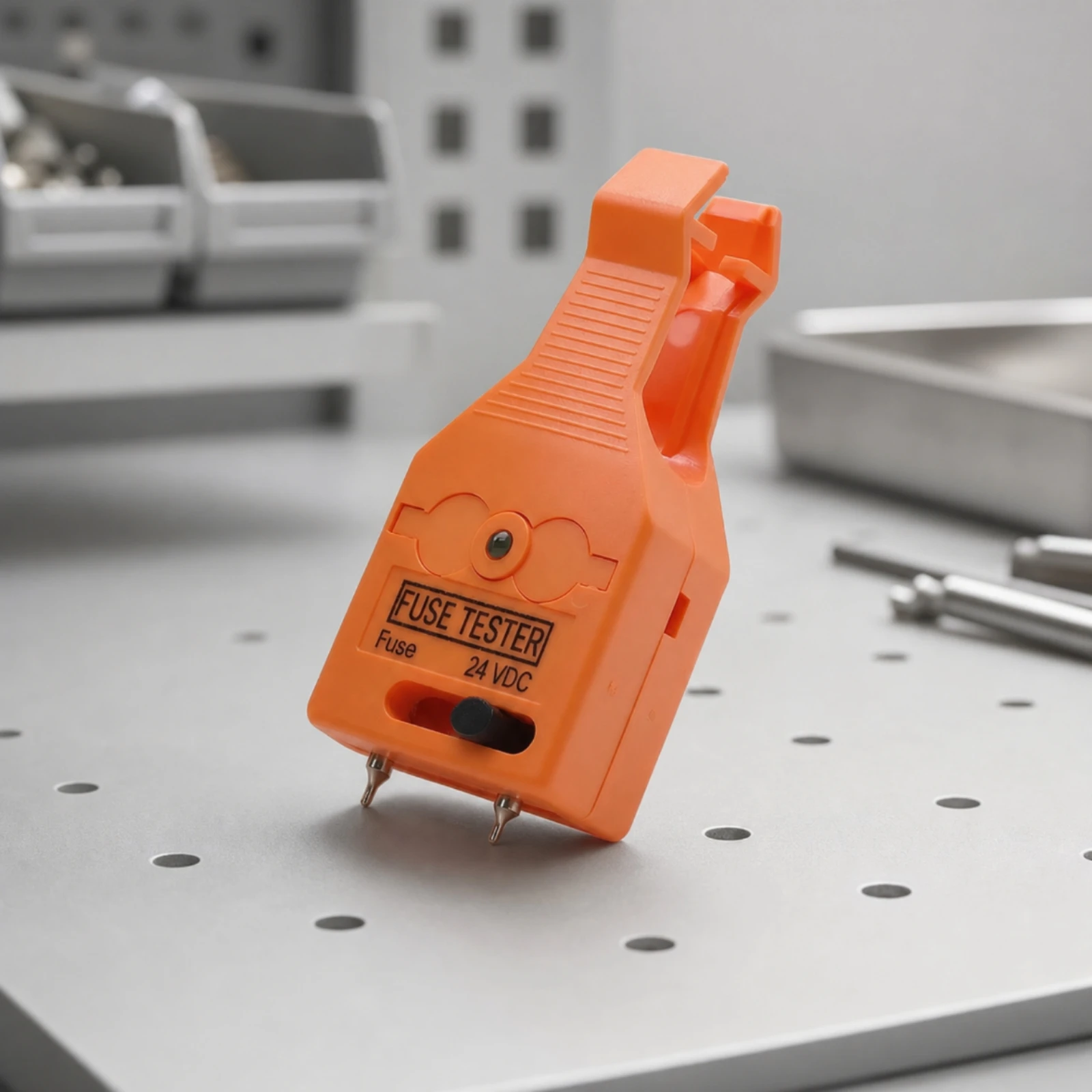 Testeur de fusibles automobile avec extracteur, testeur de fusibles à poignée nervurée avec outil d'extraction, compact et antidérapant pour les propriétaires de voitures, l'entretien des véhicules