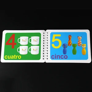 Flashcard -Buch für Kinder, Spanisch und Englisch, Zahlen und Briefe, Bildungsspiele für Kinder von 3 bis 8 Jahren, Kinderspielzeug, 123 10 Hauptverkaufsbücher in Spanisch - №9