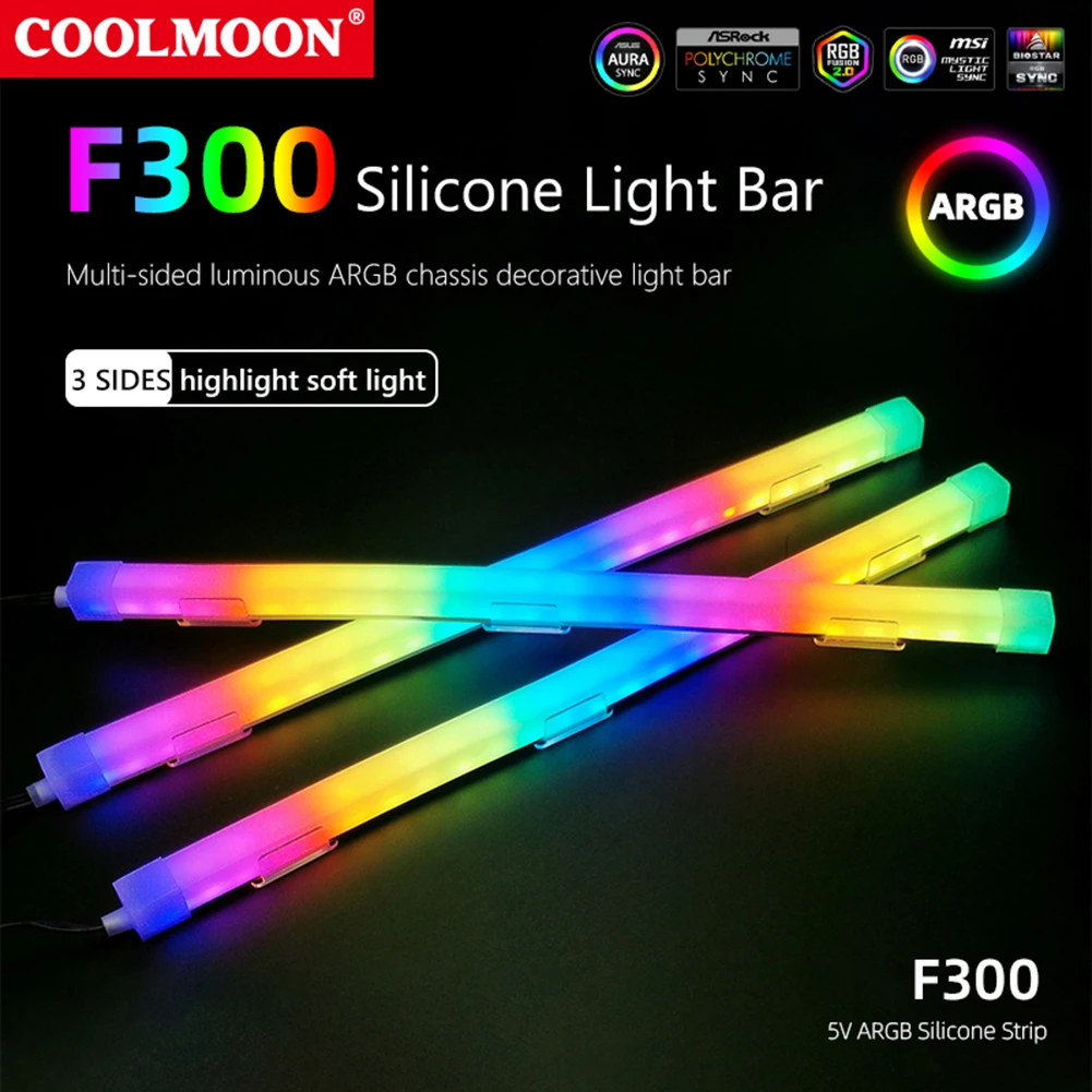 5V 3Pin 4Pin Lamp Tape ARGB AURA SYNC 26LED Flexible Lamp Strip Computer Accessories Motherboard Light Bar Silicone for Gigabyte