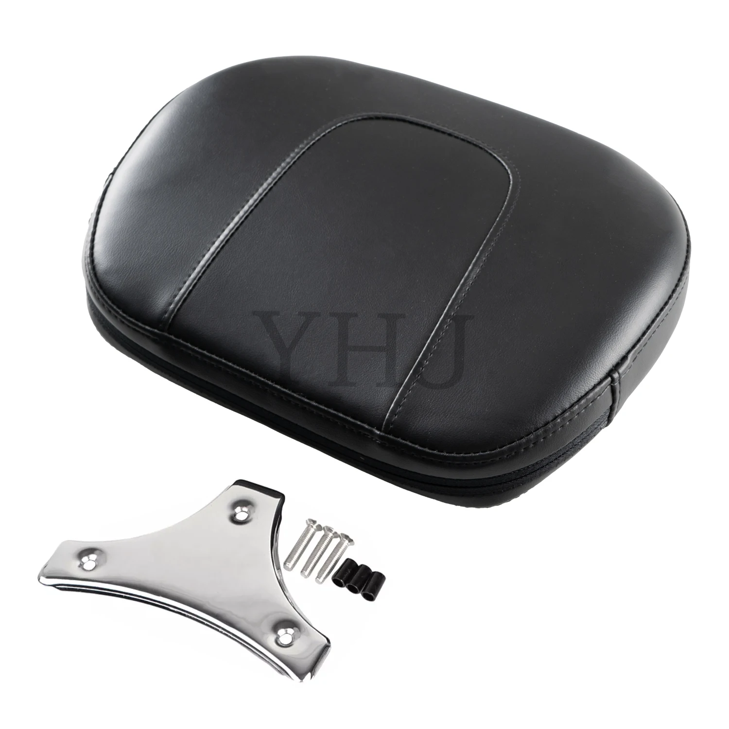 

Chrome Bracket Motorcycle Passenger Sissy Bar Backrest Pad For Harley Touring CVO Street Bob Road King Electra Glide 1997-2024