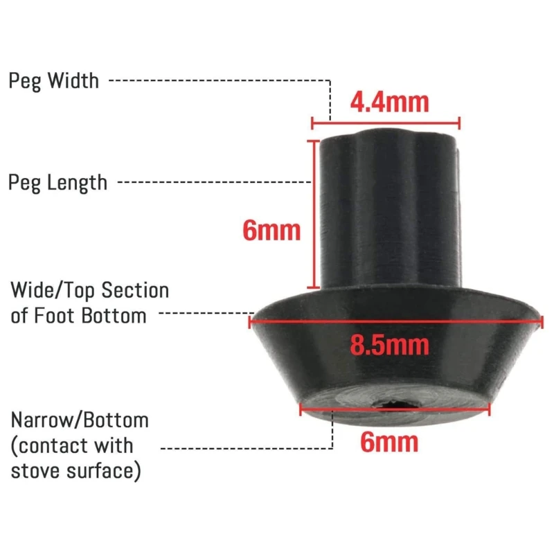 Rubber Ranges Cooktop Feet Bumpers Package Heat-Resistant Grate Silicone Pad for WB02T10461 AP26 Gas Stove Burners Grate