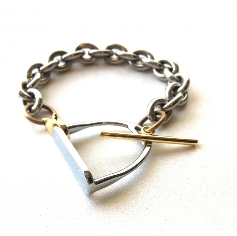 High Quality Stainless Steel Stirrup Bracelet 7.5inch Animal Horse Chain Confinement for Women and Men Gifts Daily Wear
