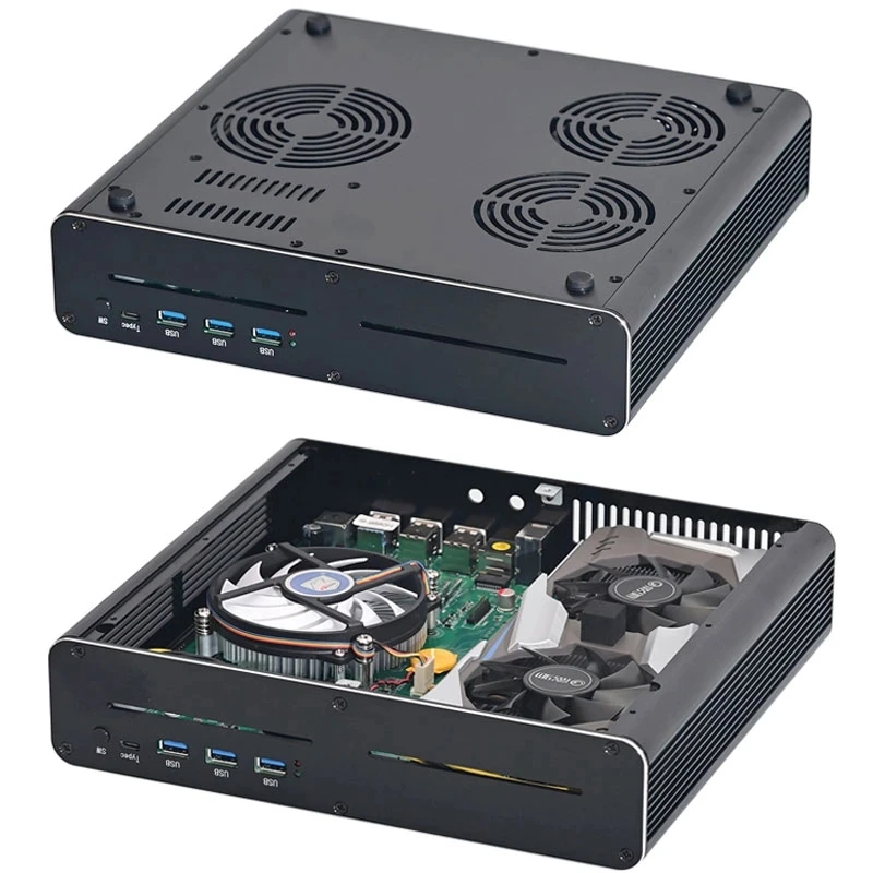 Computador de mesa dedicado, 10th Gen Gamer Mini PC, Win11, 3x4K Display, DVI, HD, DP, WIFI, GTX1660, 6G, GTX1650, 4G, i7-10870H, i9-10980HK