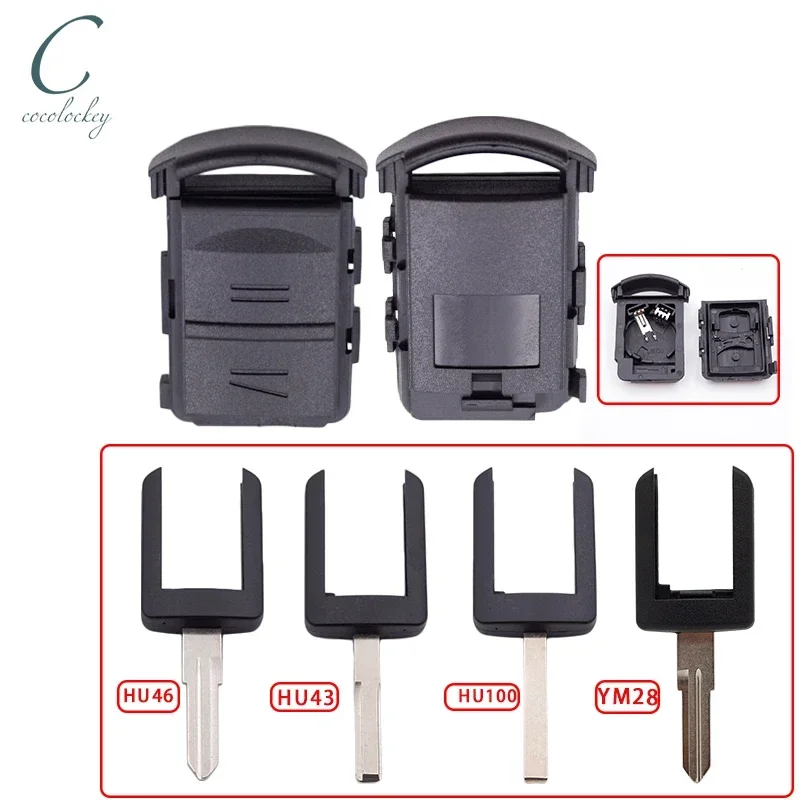 Cocolockey Car Key Housing for Opel Corsa C Combo Meriva A Tigra B 2Buttons Remote Keys Shell Case Fob New Blade Car Accessories