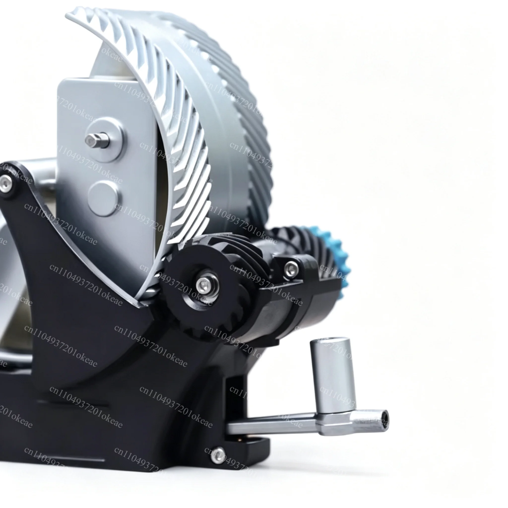 New Full Metal Hand Crank Generator with Alloy Serrated Knob Gear, Built-in Phone Holder