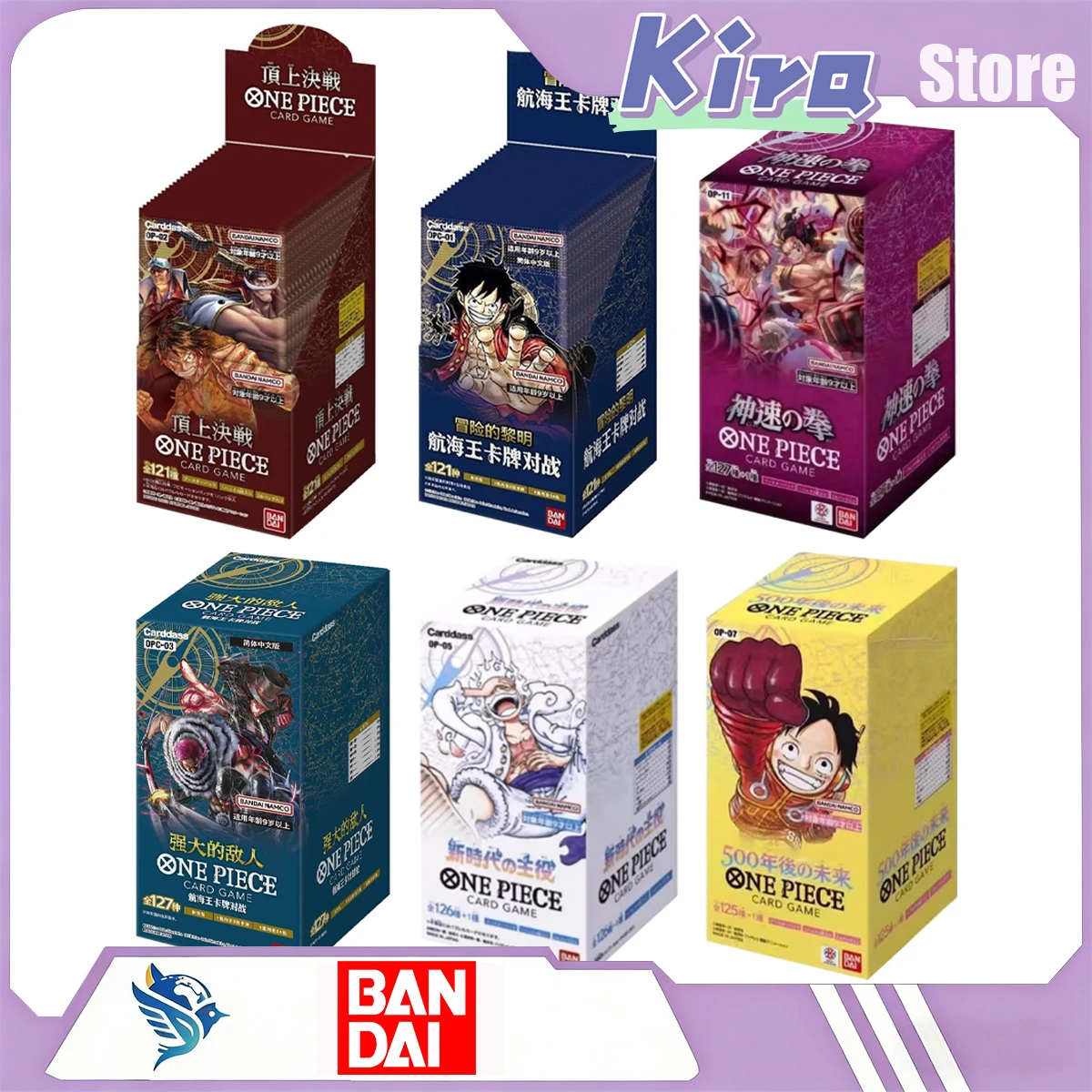 

BANDAI One Piece Card Game OPC010203 OP050711 Booster Pack Collection Cards Designer Toys Anime Peripheral Boys Designer Toys