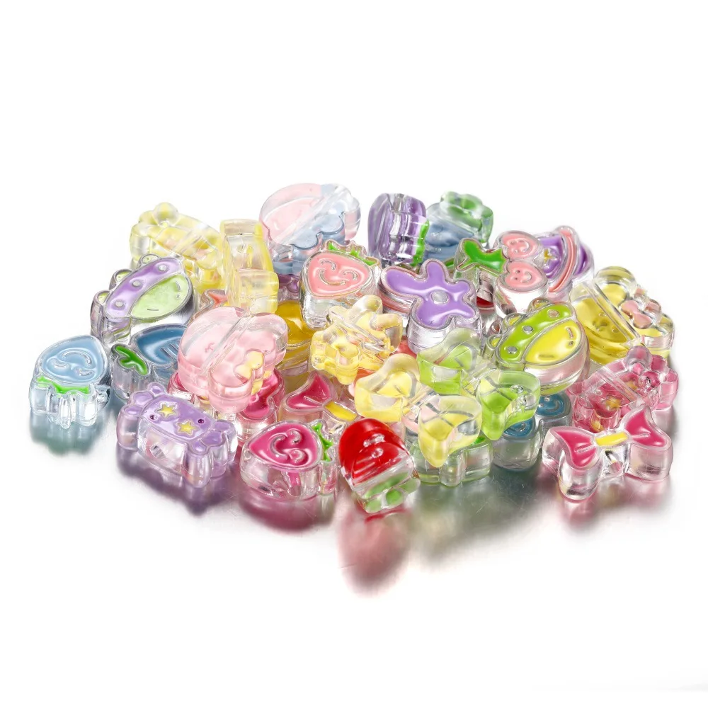 5 PCS New Creative Cartoon Oil Drop Pendant Flower Carrot Rabbit Planet DIY Headband Colorful Accessory Pendant Wholesale