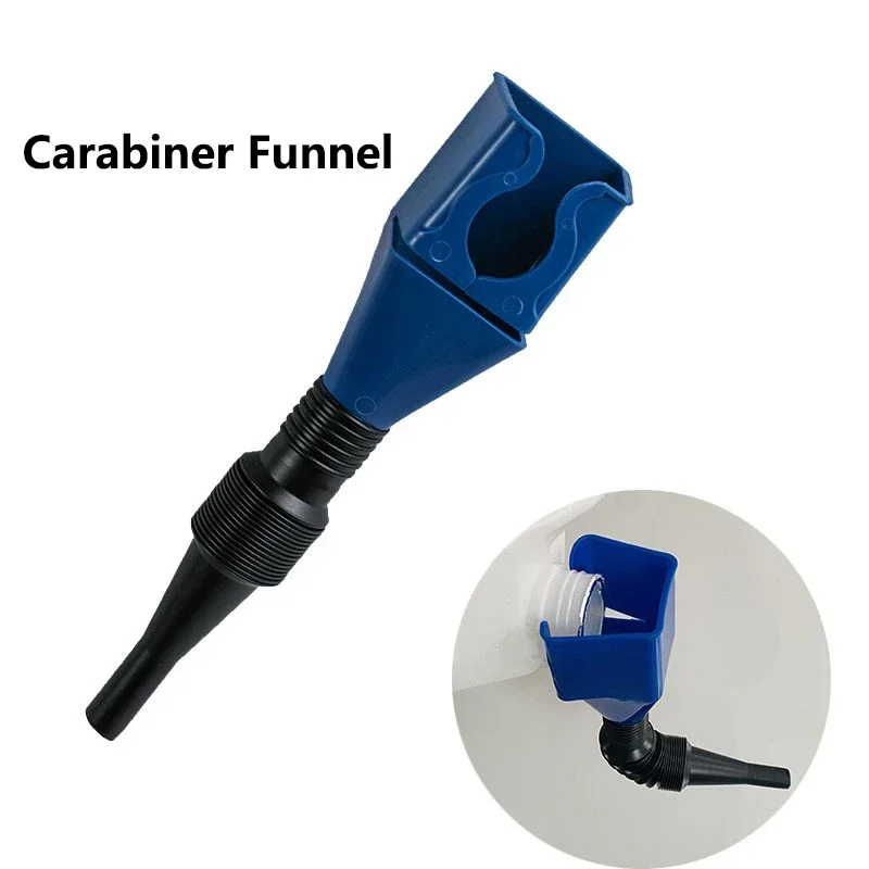 1PC Car Fuel Funnel Snap-on Hands-Free Telescopic Portable Plastic Fuel Funnel Car Motorcycle Fueling Tools Accessories