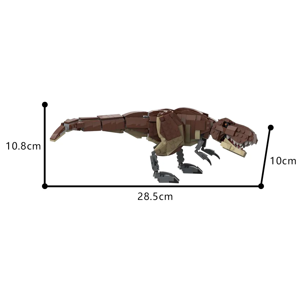 MOC Dinosaur Animals Tyrannosaurus Rex Minifigure Scale Building Blocks Model Statue model Collection Brick Assembled Toy Gift