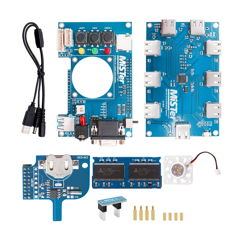 

Manual Welding USB HUB Extender Board For Mister FPGA 7 USB Ports IO Board For Terasic DE10 Nano