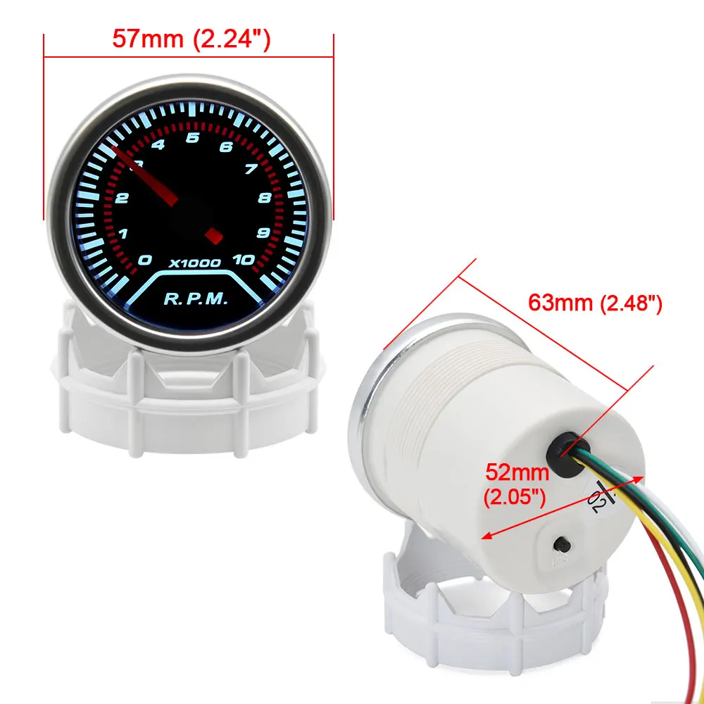 52mm Boost Gauge BAR PSI 12V Water Temp Oil Temp Oil Press Exhaust Gas Temp Air Fuel Ratio Gauge Volt Tachometer for  Car