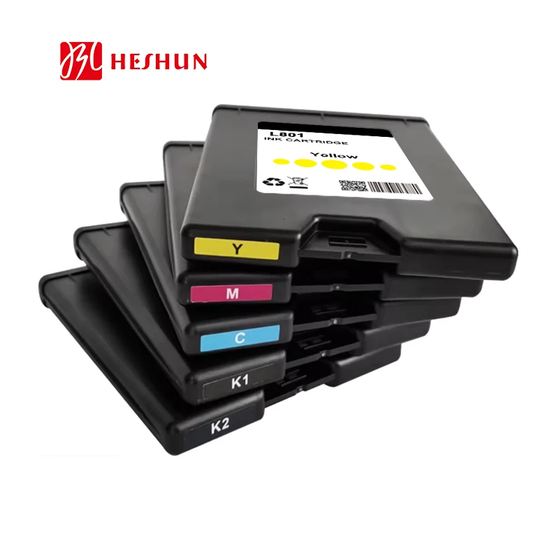 

HESHUN Compatible AFINIA L801 L 801 Label Ink Cartridge Ink Refill for Memjet L801 JM210 JM210C High Quality 250ml Color Printer