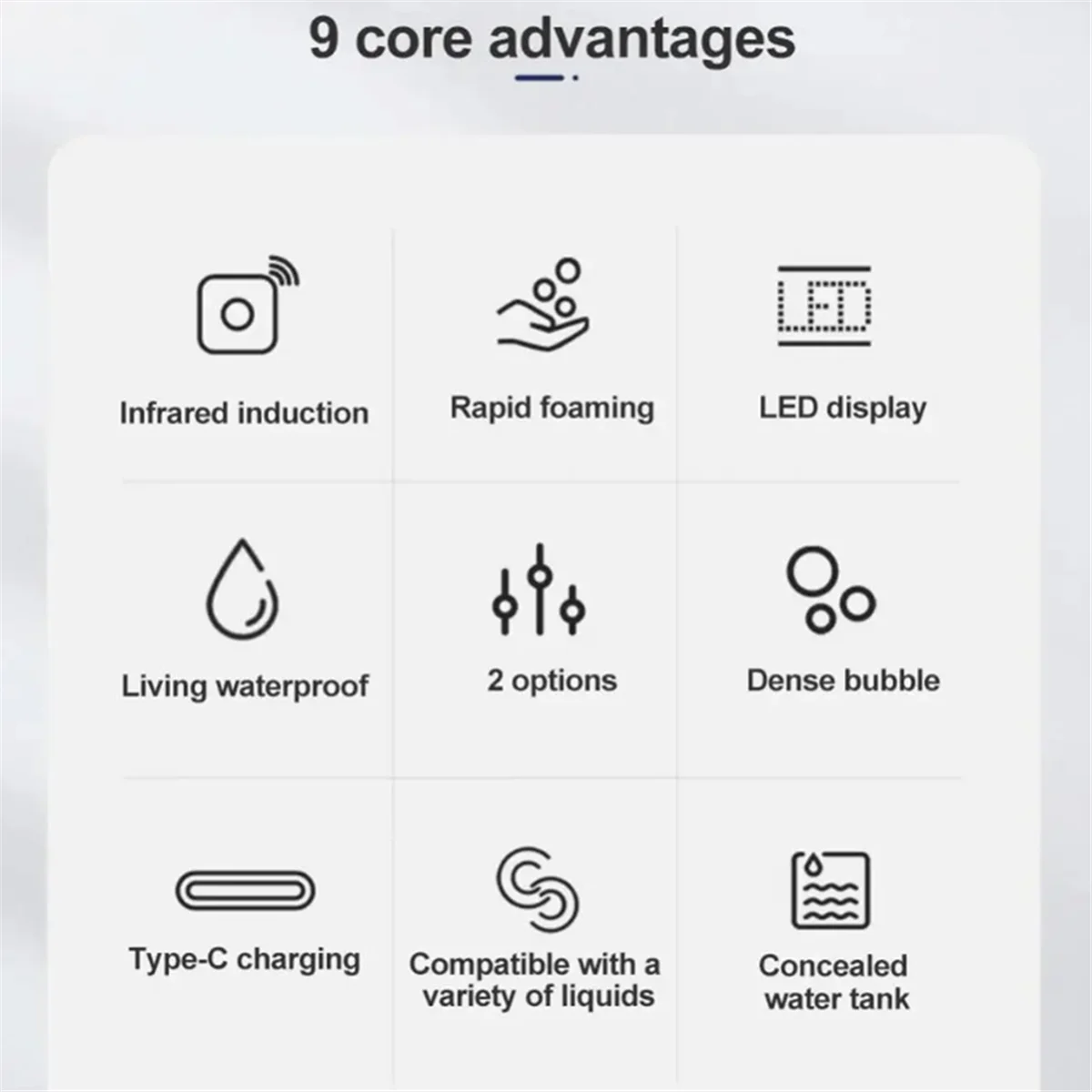 رائجة البيع موزع صابون اليد U-شكل السيارات التعريفي وضع إمداد الطاقة الجدار الشنق نوع توقيت وظيفة الملحقات المنزلية