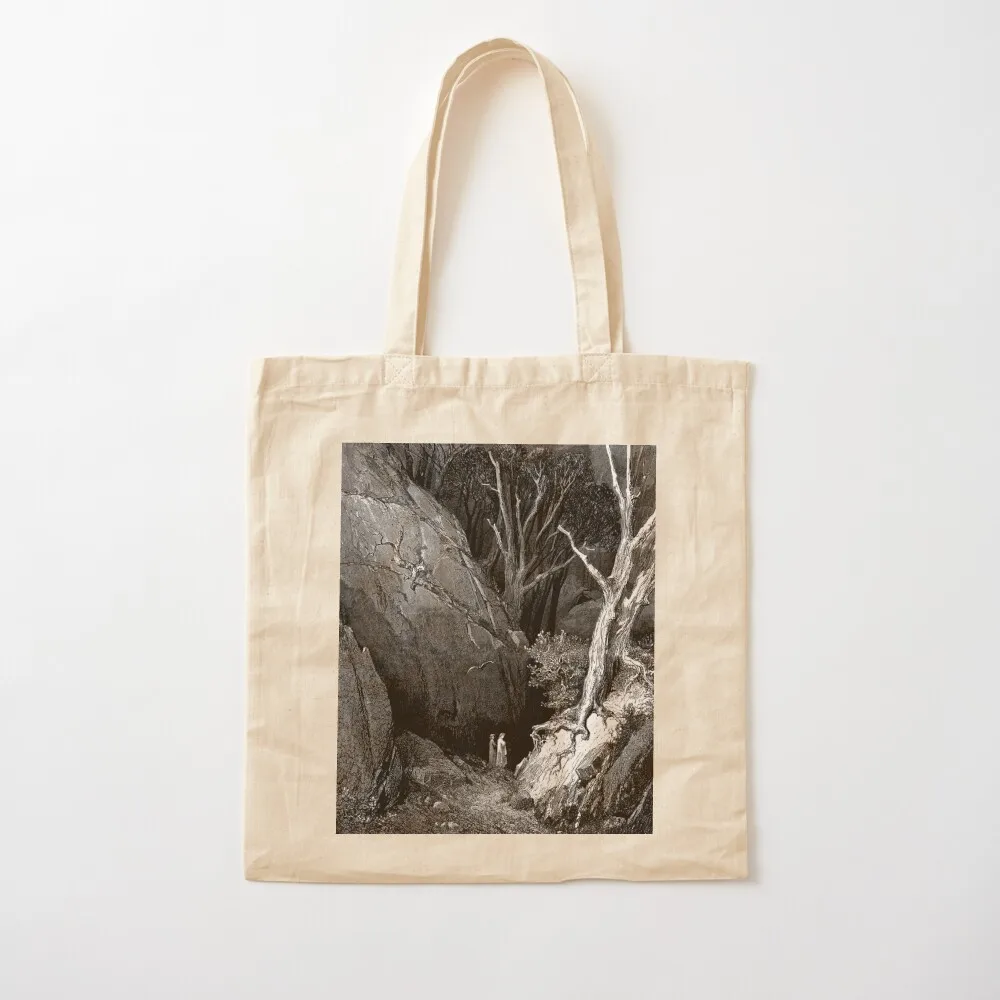 High Res Gustave Doré Leaving the Dark Wood 1860 Tote Bag tote men's shopping cart bags Canvas