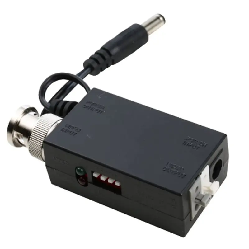 【MUST-HAVE】2X DC12V 1CH Active UTP Video Transmitter Balun BNC Video Balun For CCTV Camera DVR System