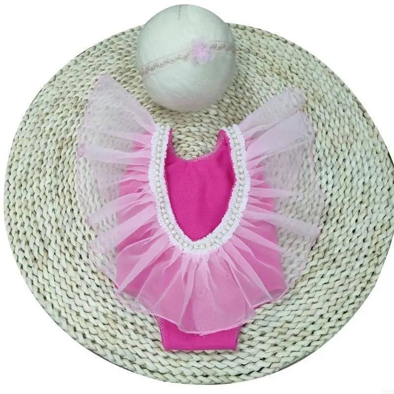 

Q22D BOY / COSTUME COSTUME Платье платье с повязкой на голову кружевная фотостудия съемки на 0-2 месяца