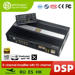 Sennuopu X12 10 Channel Dsp Processor Bluetooth Car Audio Amplifier 1000w 12 V Auto  Stereo 8 Ch Automotive Amp for Car Sound
