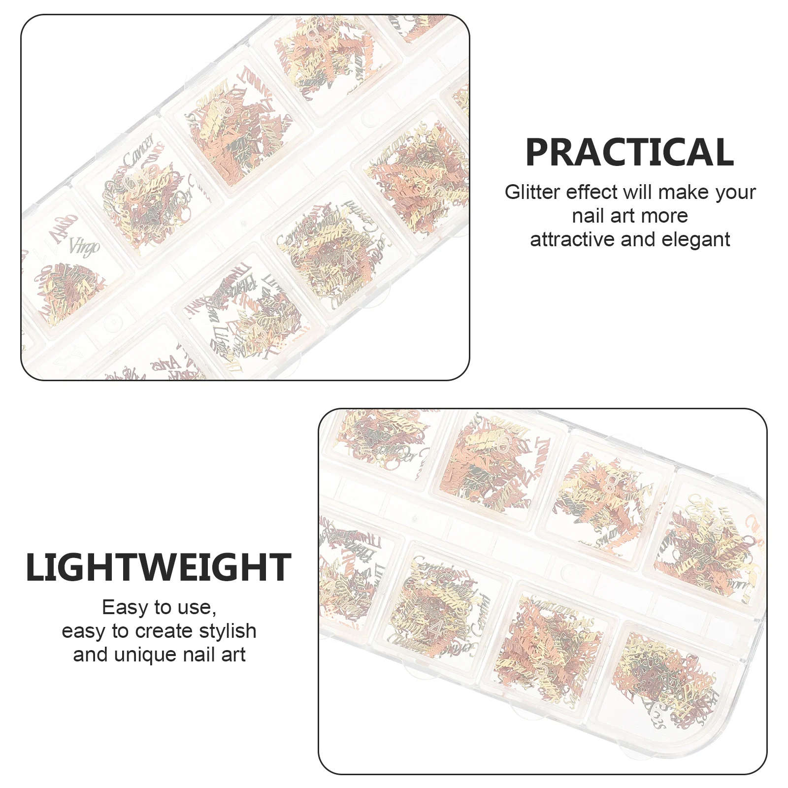 

Zodiac Nail Charms Unique Twelve DIY Nail Art Decor Stylish Manicure Ornaments Manicure Decorations