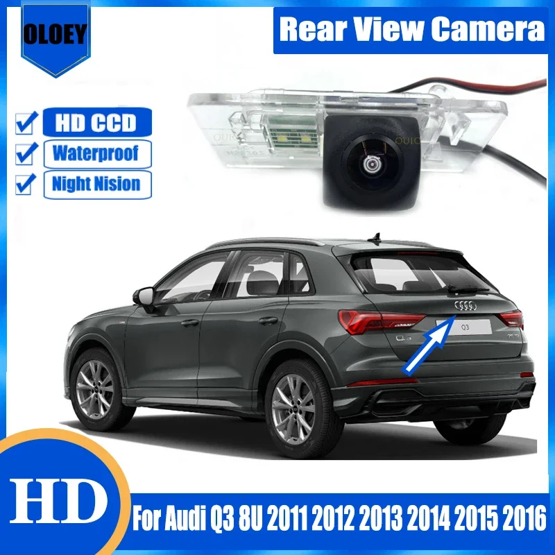 

HD fisheye rear camera For Audi Q3 8U 2011 2012 2013 2014 2015 2016 Backup Parking Reversing Camera / license plate camera