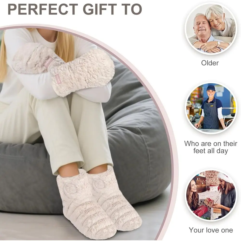 قفازات وأحذية يدوية ساخنة للراحة، مثالية للأيام الباردة، مناسبة للرجال والنساء