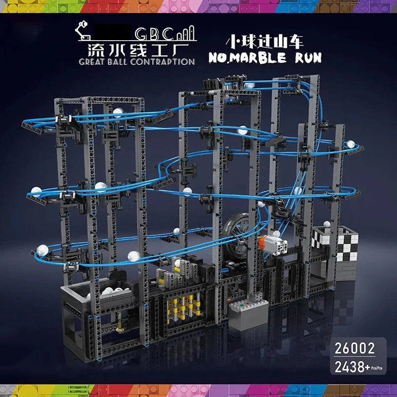 Posavasos eléctrico creativo de bola pequeña, bloques de construcción mecánicos de alta tecnología, modelo de potencia modificada, juguetes de ladrillos