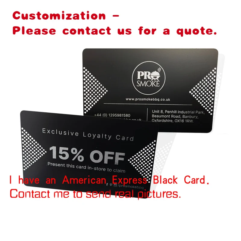 

custom.High Quality VIP Membership Card Size Customized Black Silver Metal Business Cards Laser Engraving & Silk Screen Printing