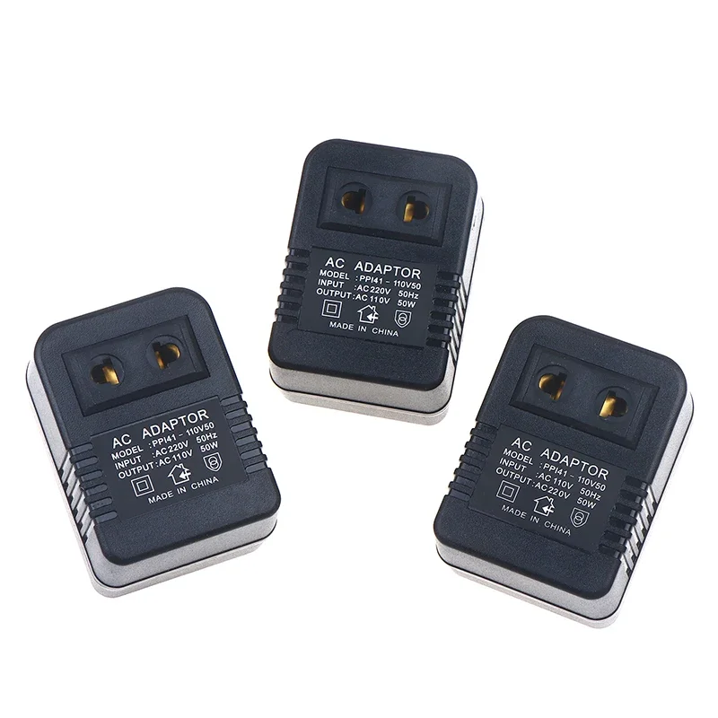 EU US Plug Step Down Transformer Travel Adapter AC220V To 110V Or 110 To 220V Converter 50W Voltage Converter Regulator