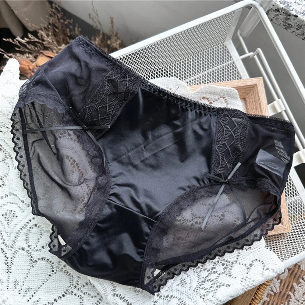 Daily Home Light Luxury Underwear Sexy Briefs Shiny Underwear Daily Wear Traceless Comfortable Medium Elasticity