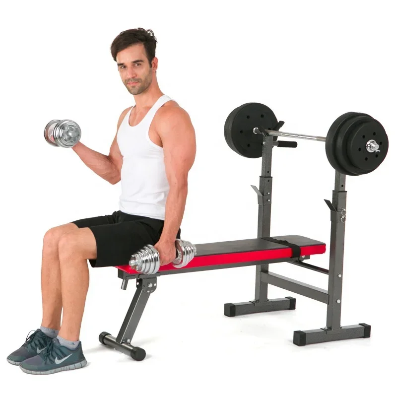 Gym Fitness Weightlifting Bench Adjustable Flat Weight Bench Press Chest Machine Flat Weightlifting Bench