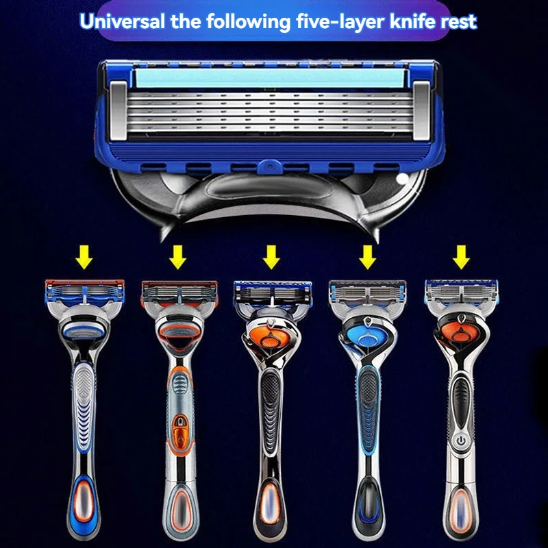 Men\'s High-quality Five Layer Shaver Replaceable Blade for Manual Shaving Reusable Razor Safety Sharp Razor Protection Skin