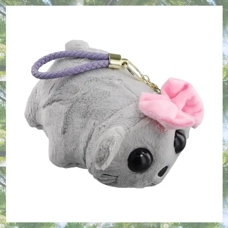 T84C-Carino Criceto Triste Peluche Portachiavi Criceto Triste Meme Peluche Pendanttoy Figura Peluche Peluche Portachiavi Decorazione