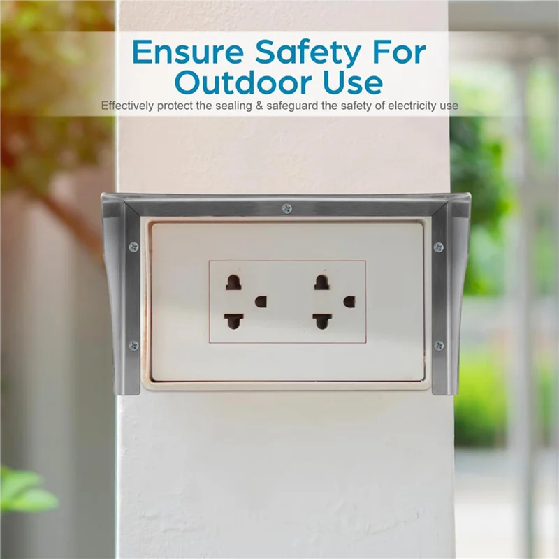 【ELEVATE LIFE】2X Stainless Steel Protection Rain Waterproof Metal Cover For RFID Access Control Machine System Reader Doorbell 2