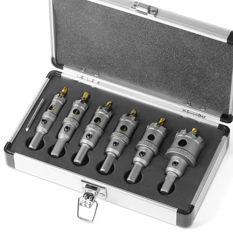 Unica 6 to 10 piece set TCT carbide hole opener reaming drill bit for metal thick iron plate aluminum alloy drilling tool