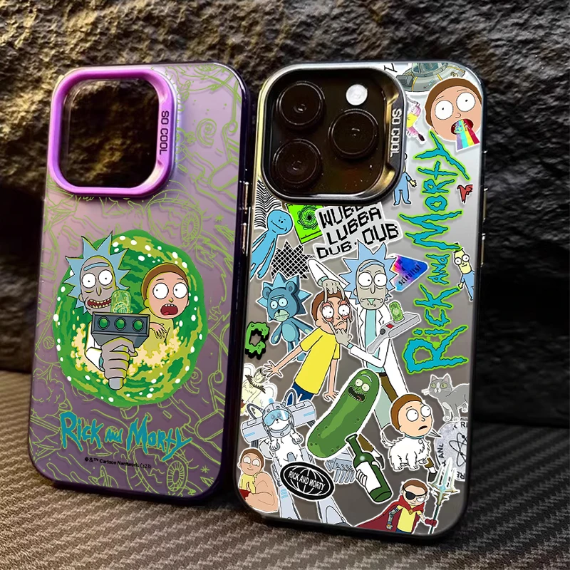

Жесткий чехол Cartoon Mad Scientist R-Ricks-a для Samsung Galaxy S23 S24 S25 S22 Ultra S21 Plus FE A56 A36 A26 5G A16 A06 4G Note 20