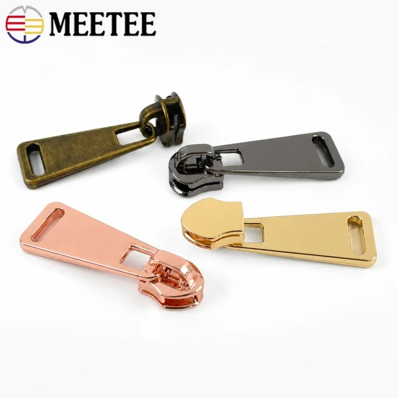 5-50Pcs 5# Metal Zipper Head for Nylon Zippers Tape Purse Luggage Zip Slider Sewing Zips Puller for Coat Replacement Hardware