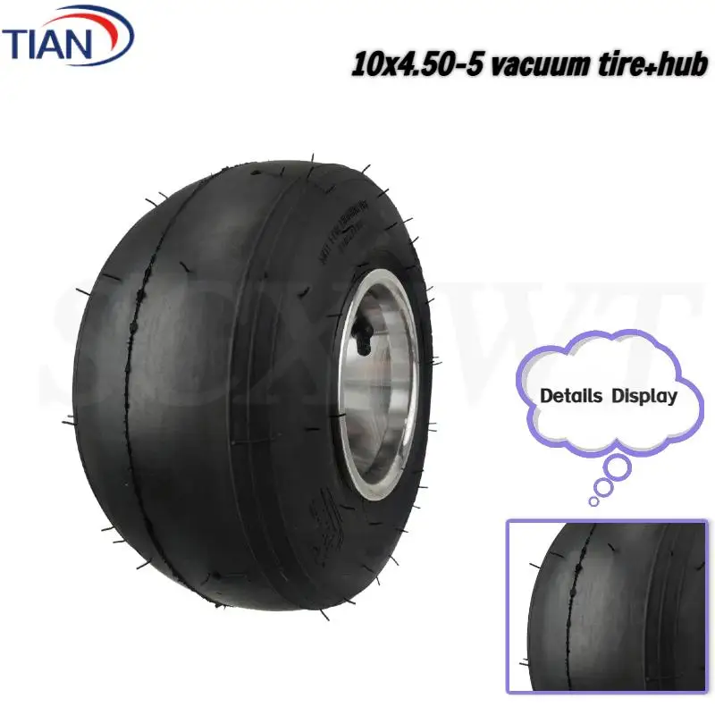 

Go Kart Tire Front Wheel 10x4.50-5 Rear Wheel Drift Go Kart Vacuum Tire with aluminum rim