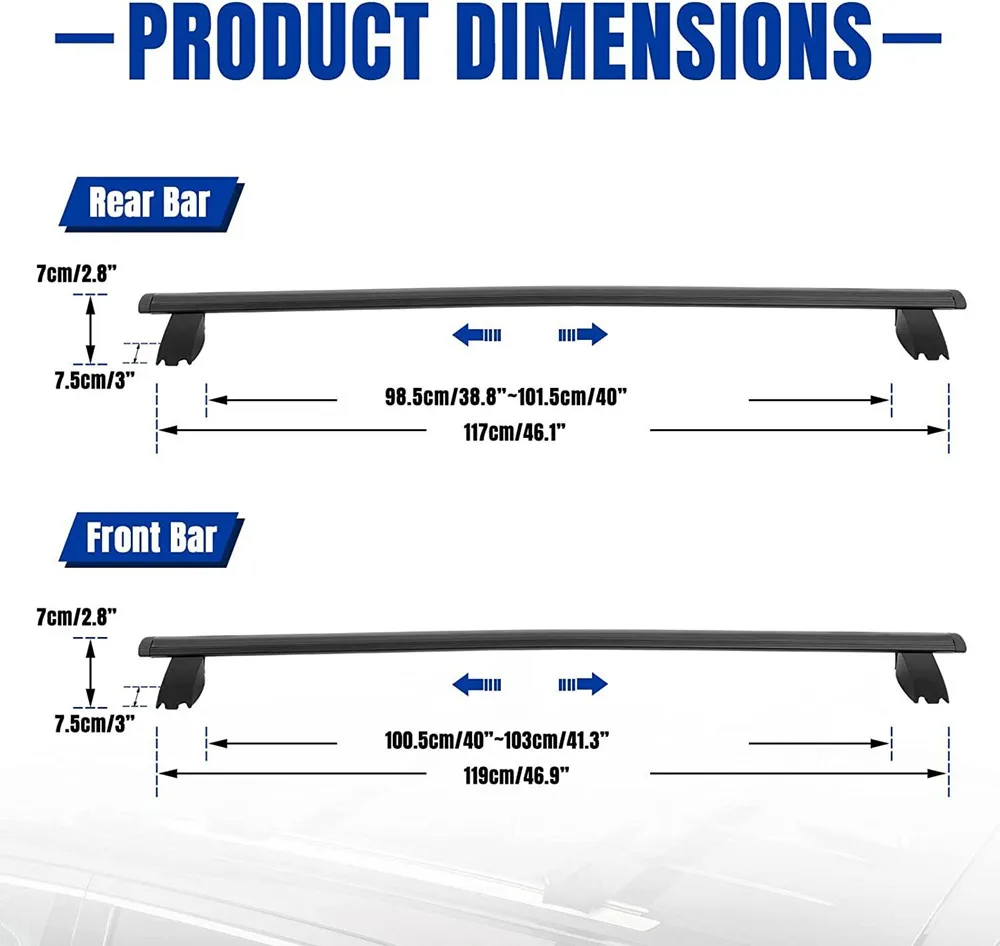 Car Roof Rack Cross Bars Luggage Racks With Anti-Theft Lock For Jeep Grand Cherokee 2011-2021 Roof Racks