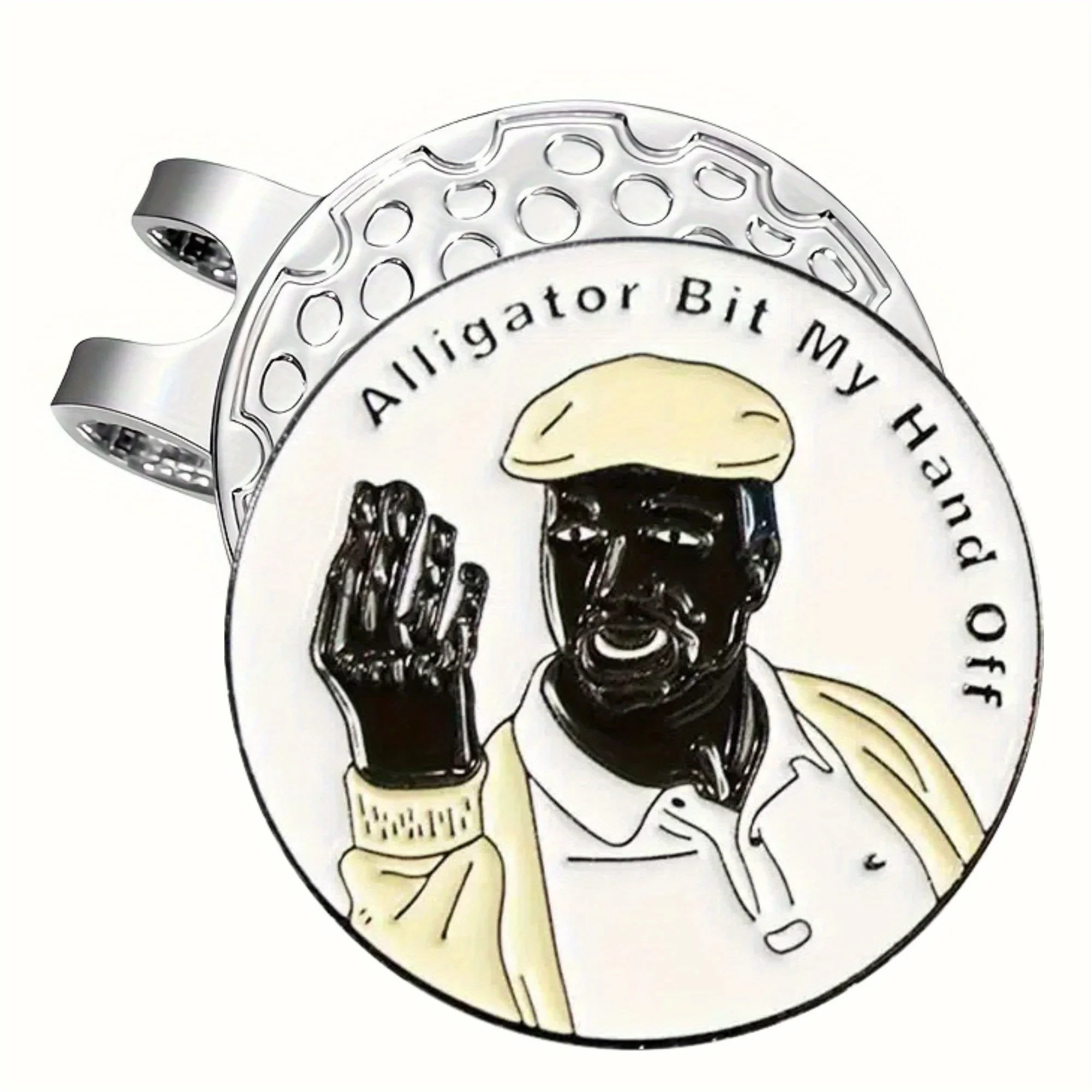 Durable Magnetic Happy Gilmore Funny Golf Hat Clip with Removable Ball Marker Golf Accessories for Men Golfers Dad Boyfriend