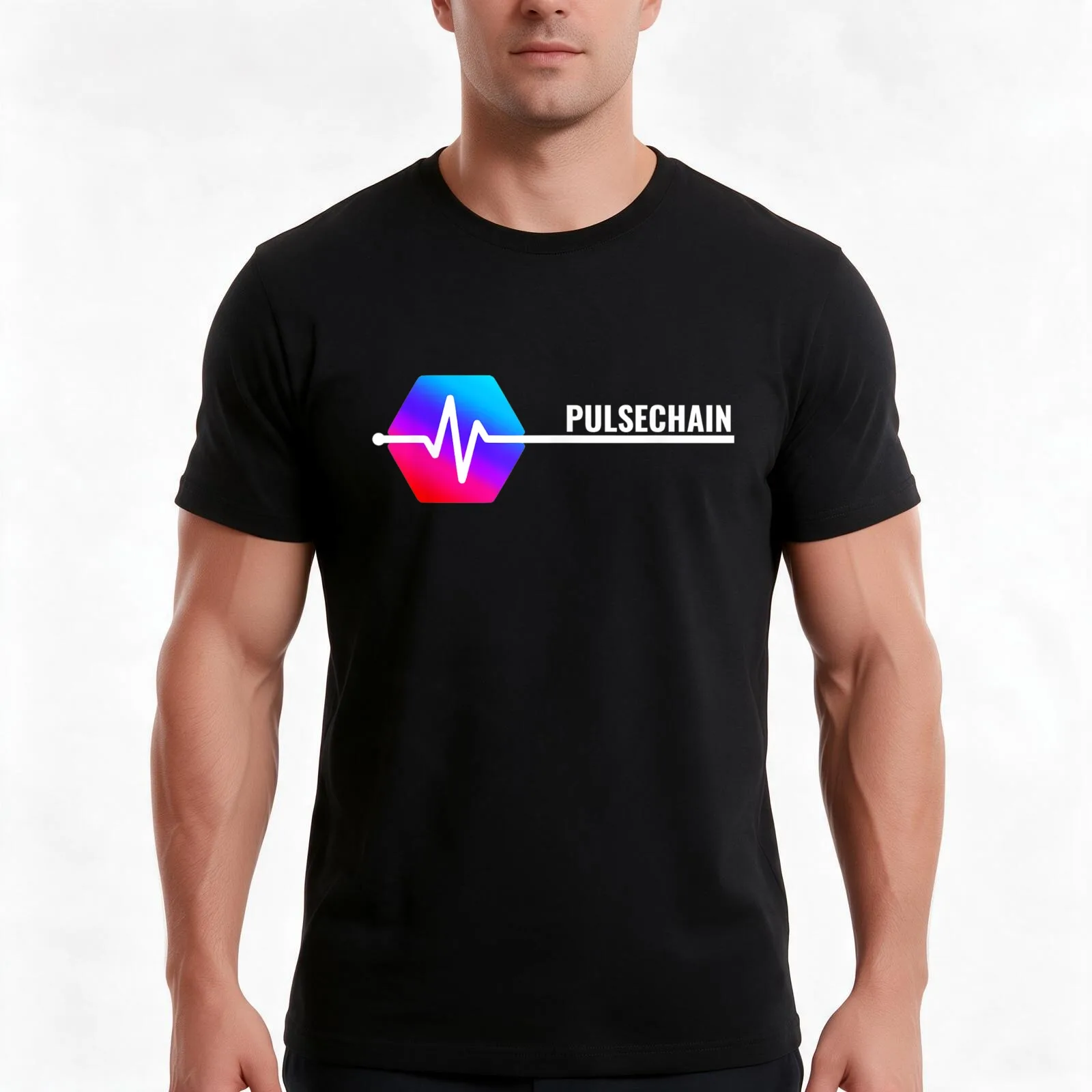 PulseChain - PulseChain Crypto HEX Cryptocurrency T-Shirt, Summer Casual Cotton Tee, Oversized Streetwear Tops, Unisex Men Women