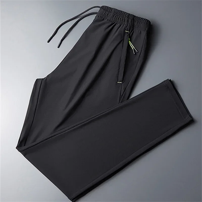 

Men's Casual Pants, Business Elastic Slim Fit Elastic Waist Jogging Pants, Korean Classic Blue Black Gray Men's Brand Pants