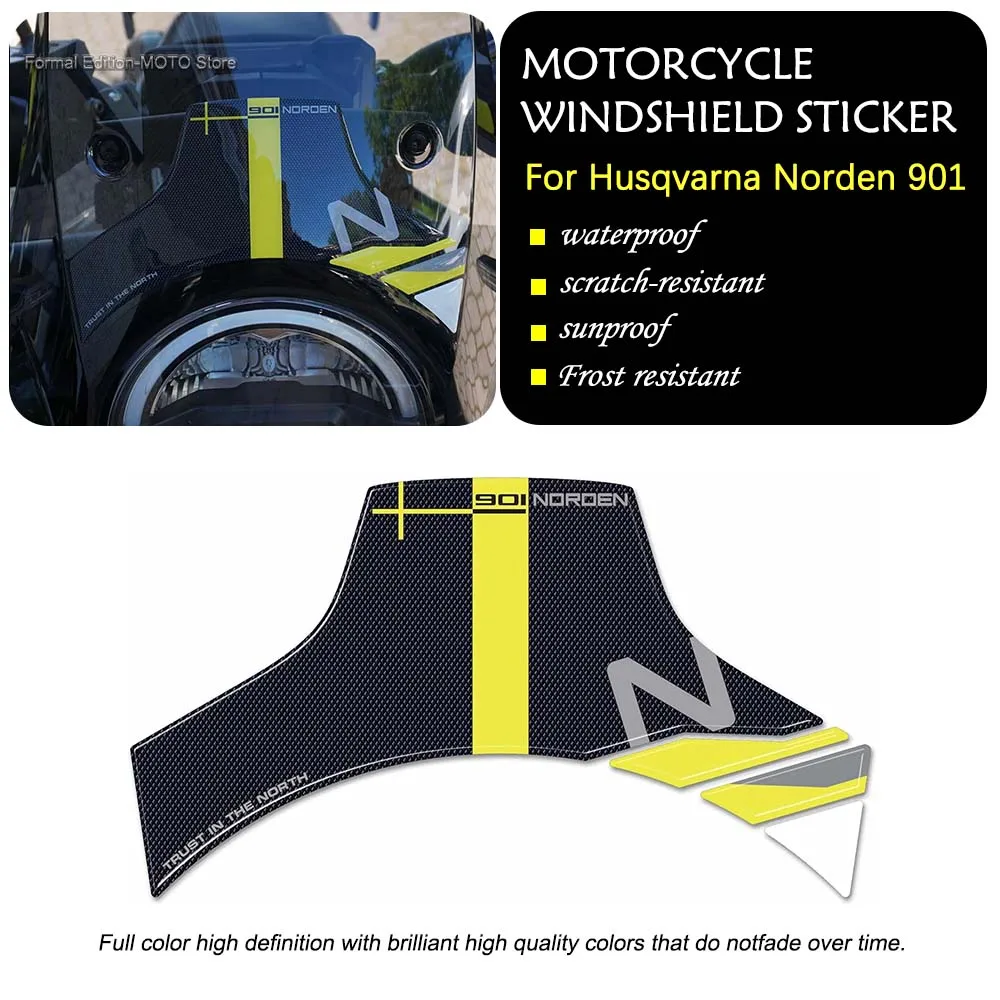 

For Husqvarna Norden 901 3D Motorcycle Decoration Sticker Waterproof Scratch Resistant Motorcycle Windshield Protective Sticker