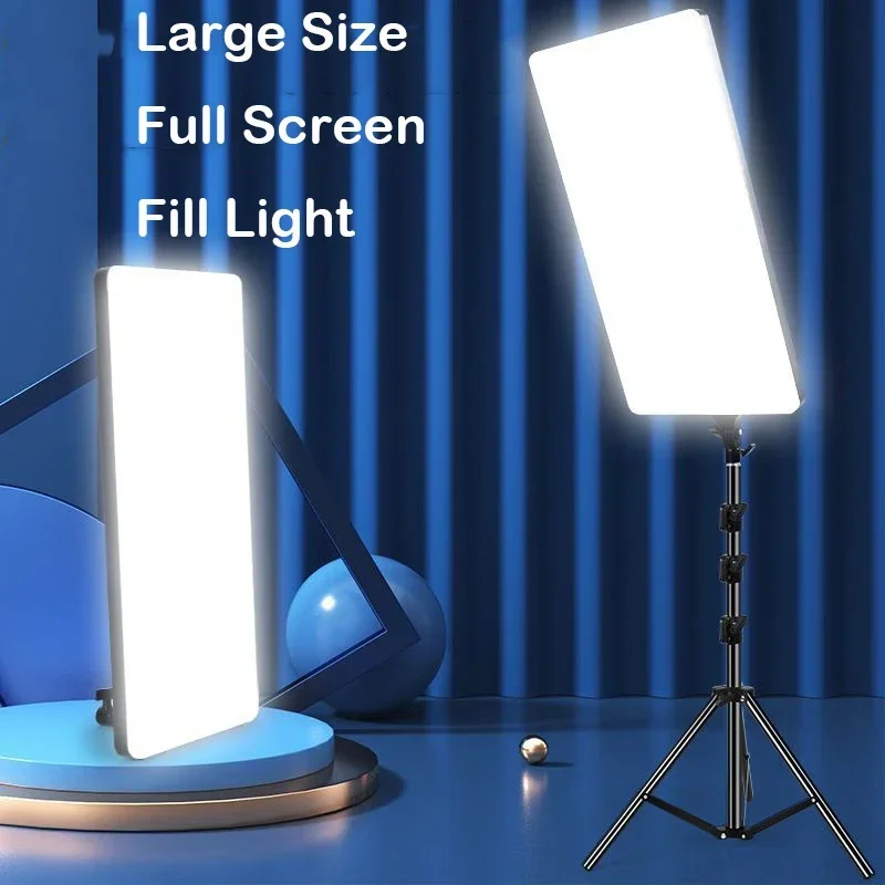 24 " Big LED Video Light for Photography, Selfie Dimmable Panel, Lighting Photo Studio, Live Stream, Fill Lamp, Tripod Stand,