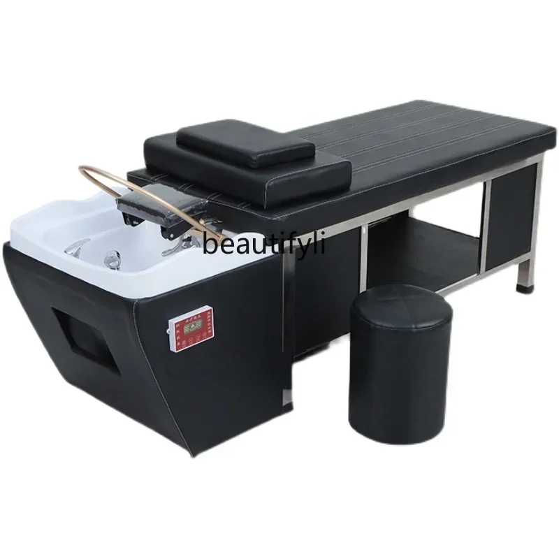 

xz1Shampoo Chair Hair Care Center Water Circulation Head Treatment Hair Salon Lying Completely Barber Shop Ear Cleaning Bed
