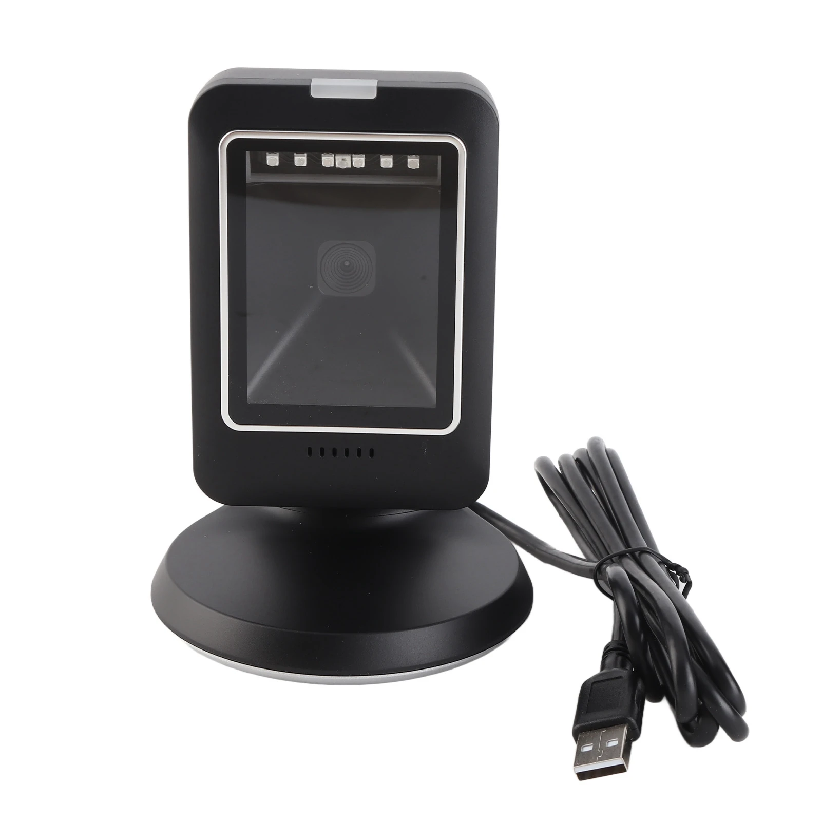 Scanner di codici a barre a mani 2D Previene la incursione Lettore di codici a barre desktop cablato USB omnidirezionale ad alta velocità per negozi al dettaglio