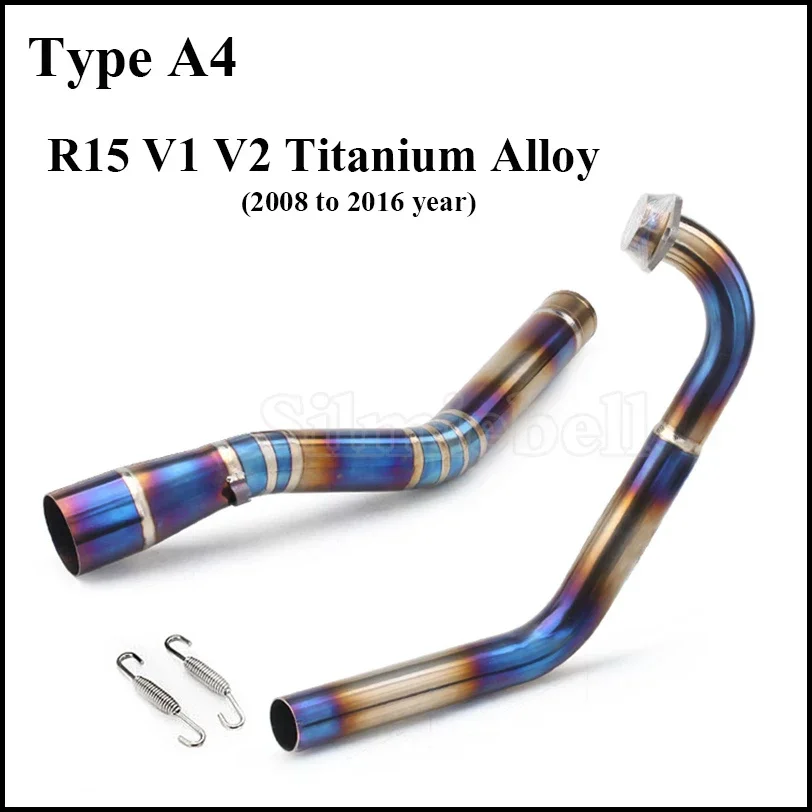 

For Yamaha YZF R125 R15 V3 Modified Escape Slip-on Motorcycle Exhaust Muffler Front Link Pipe YZF-R15 V1 V2 MT15 MT125 2008-2020