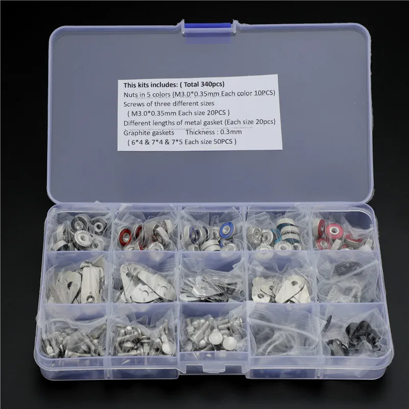 

340pcs Multi-color Drip Screws For Hairdressing scissors assembly repair Professional Barber Use Kit Scissors Accessories