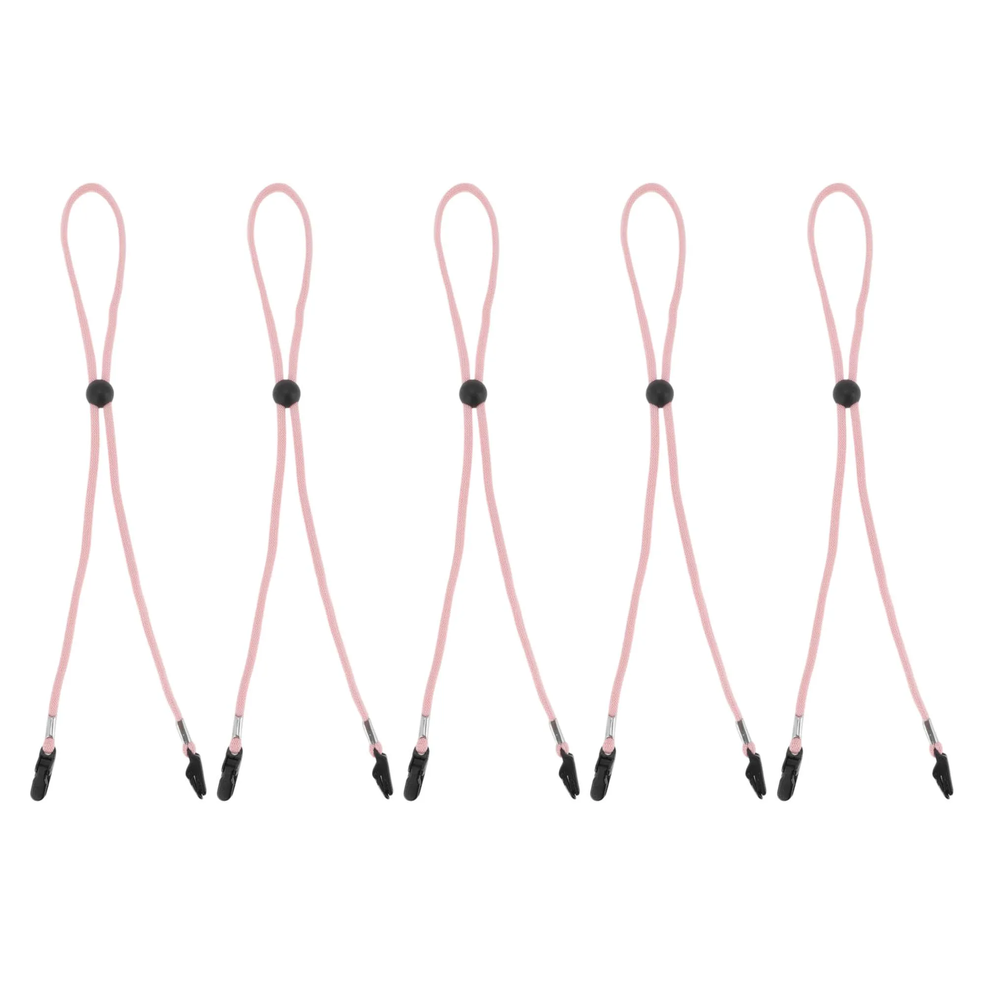 

Зажим для шляпы UXCELL, регулируемый шнур для подбородка, ремни для шляпы для ветра, игры в гольф, рыбалки, катания на лодках, светло-розовый, 5 шт.