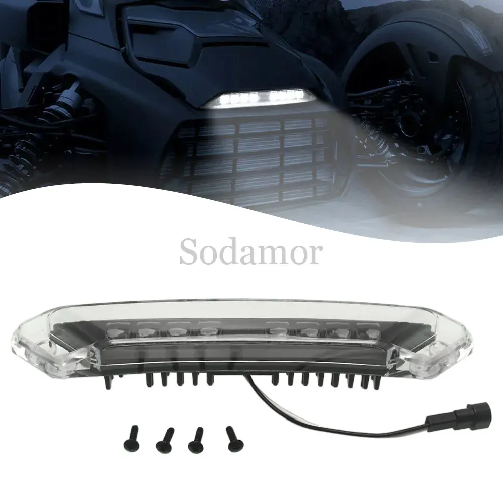 

Front Bumper Auxiliary Light Bar LED Daytime Running Light 12V DRL Aluminum Alloy For Can-Am Ryker Rally Edition 900 ACE 2020-23