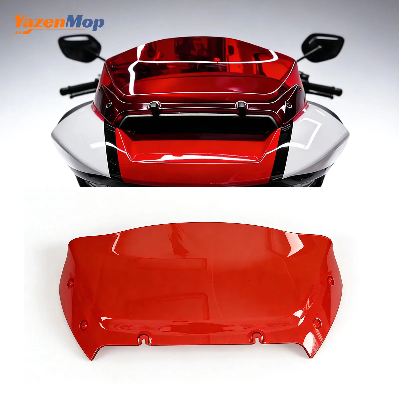 

9" Motorcycle Accessories Wave Windshield Windscreen with Screws for Harley Touring CVO 121 117 Road Glide ST FLTRXSE 2023-2024